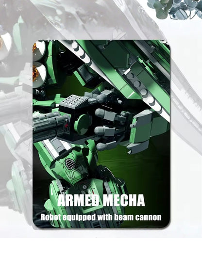 Armed Kshatriya mecha model equipped with beam cannon and weapon system