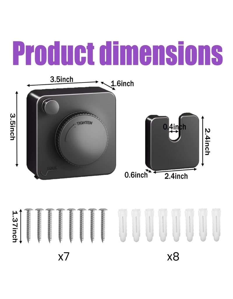 Heavy-Duty Wall Mount 4.2M Clothesline Adjustable Retracting Stainless Steel Wire Laundry Clothes Drying Line