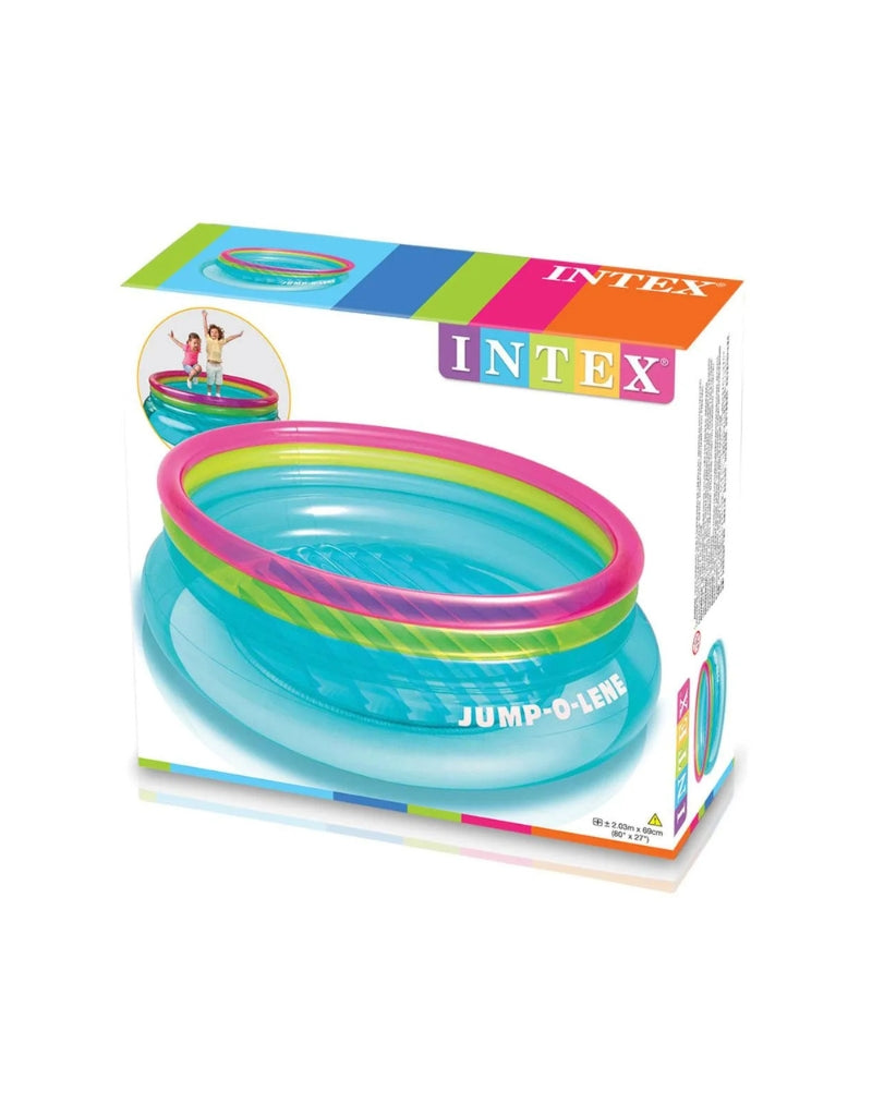 𝗜𝗻𝘁𝗲𝘅 Jump-O-Lene Kids Bouncy Castle Indoor Bouncer Inflatable 48267NP 2.03M x 69CM