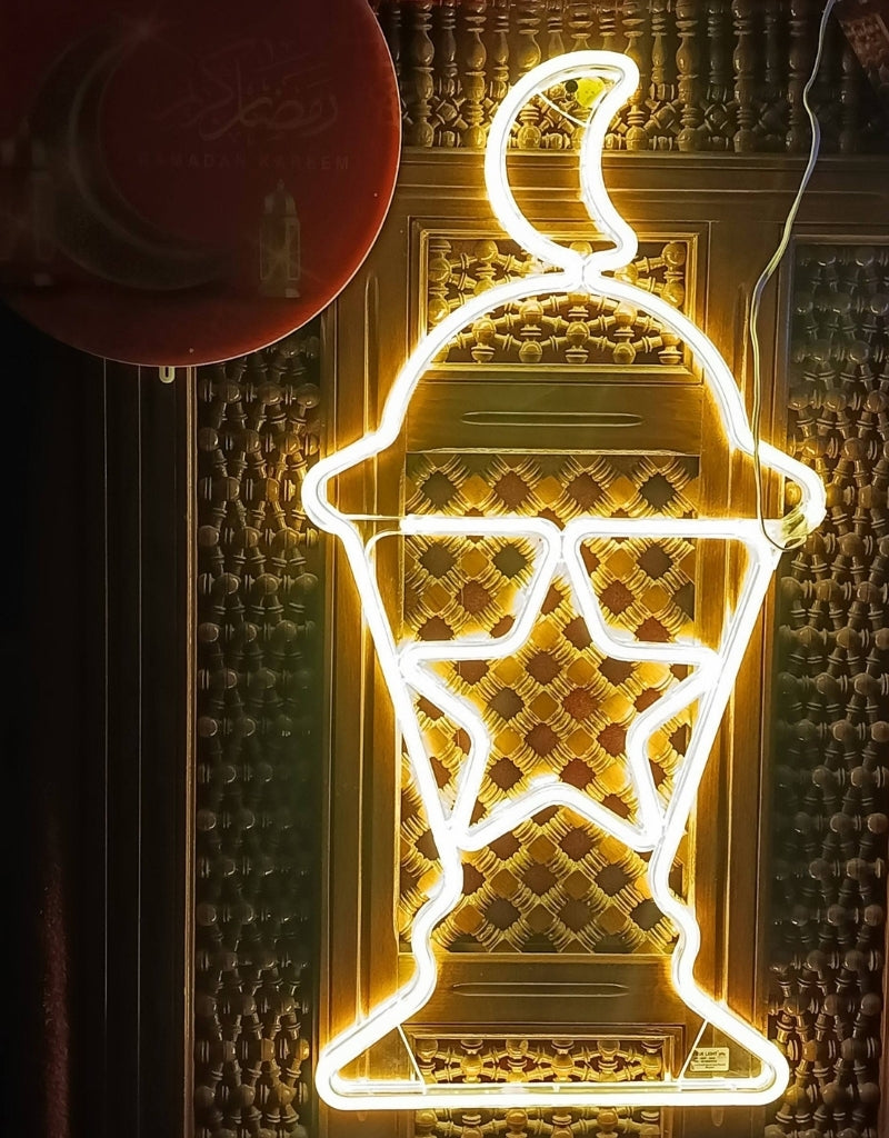 LED Star Inside Lantern Warm White Color