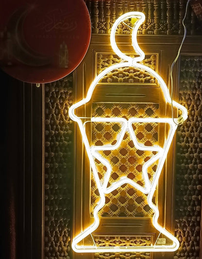 LED Star Inside Lantern Warm White Color