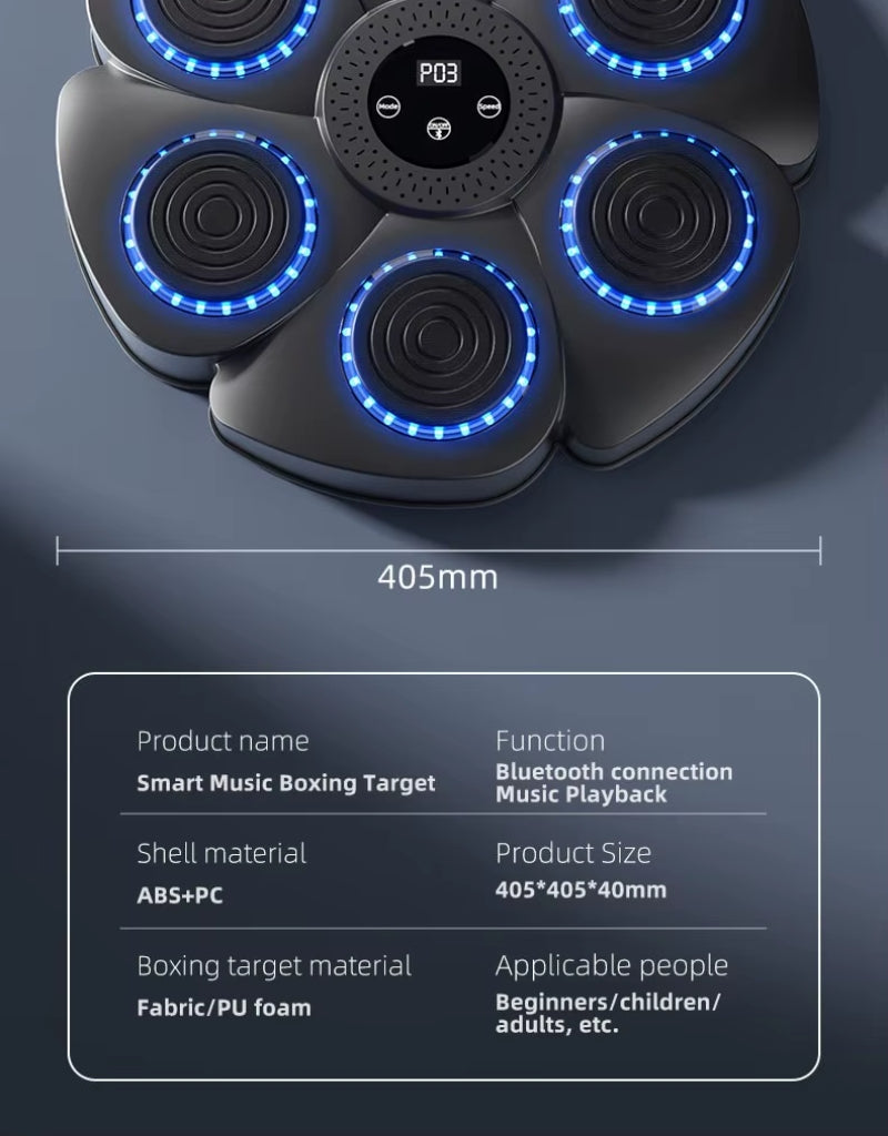 Home Boxing Equipment Adjustable Smart Boxing Wall Pad LED Music Rhythm Boxing