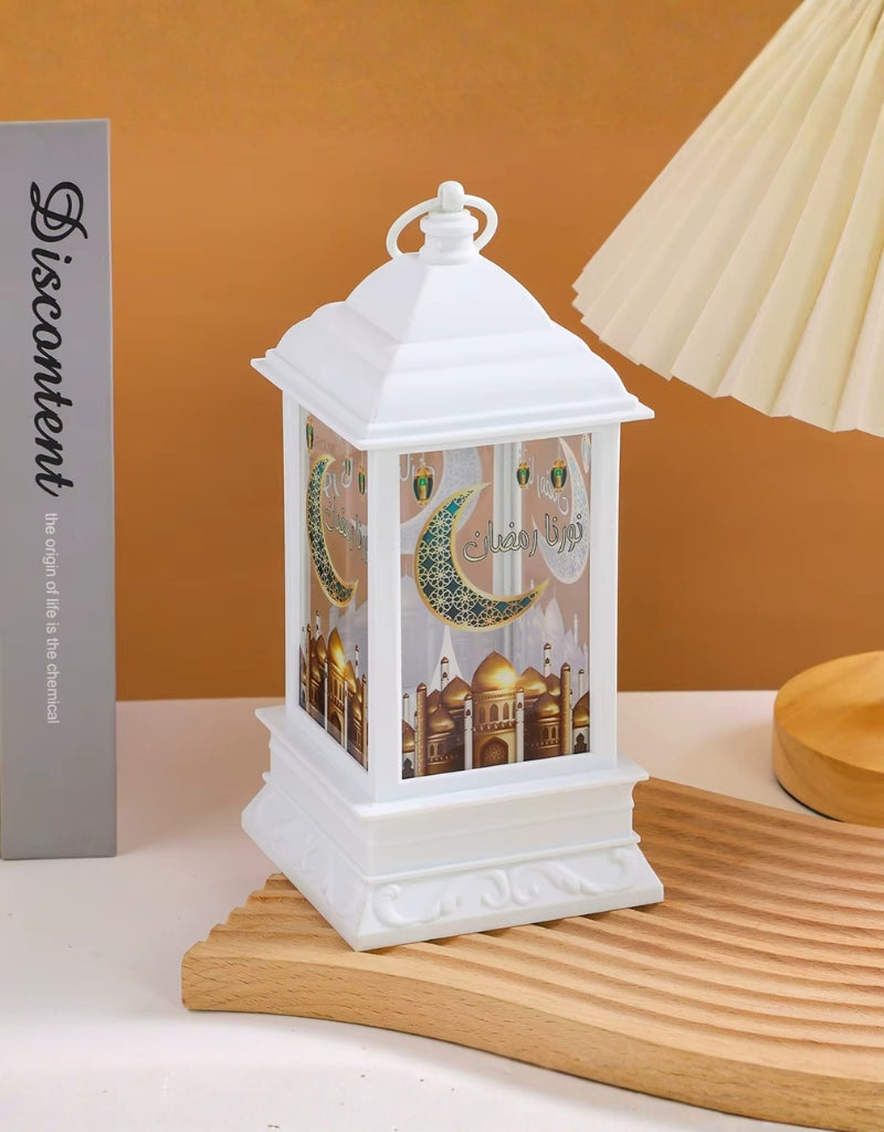 Ramadan Windproof Lantern Candle Table Light Night Lamp Decoration