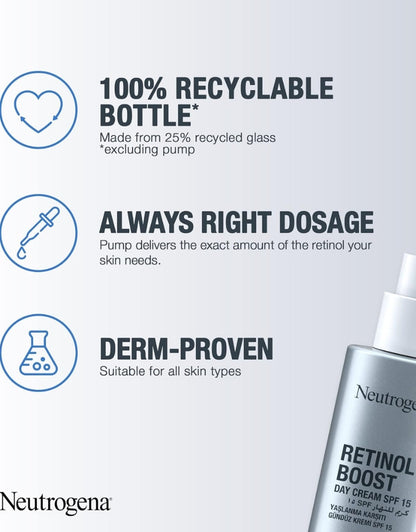 𝗡𝗲𝘂𝘁𝗿𝗼𝗴𝗲𝗻𝗮 Retinol Boost Day Cream SPF15 50 ML