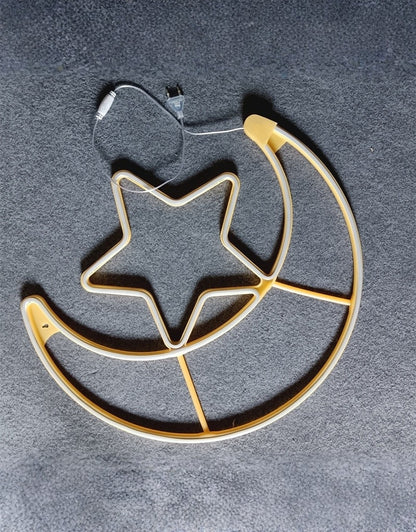 Ramadan Decoration Moon & Star Warm White Lights