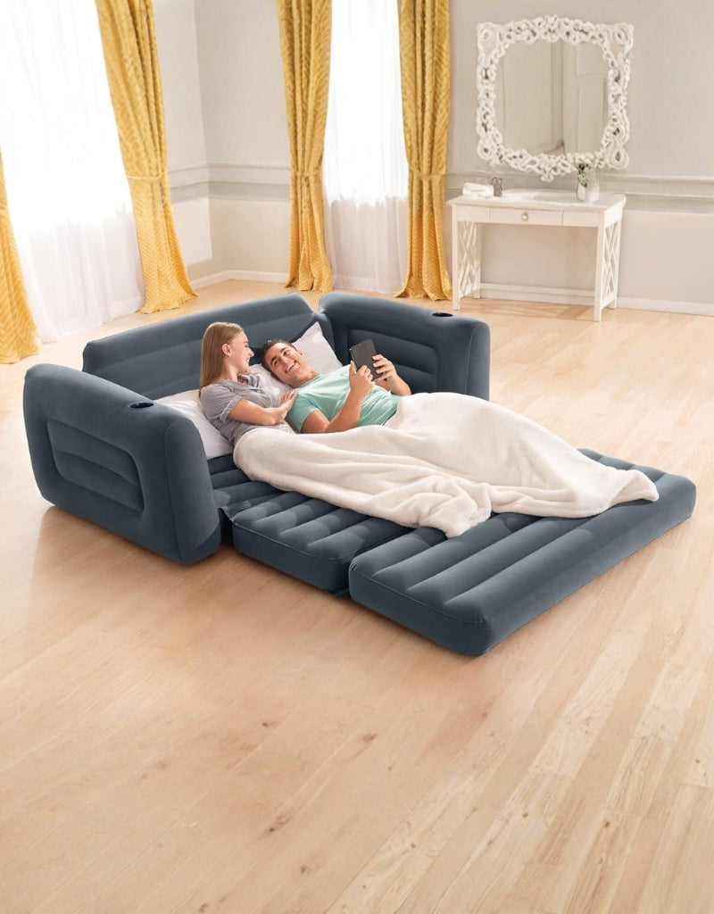 𝗜𝗻𝘁𝗲𝘅 Pull-Out Inflatable Bed 68566 1.93 x 2.31 x 71 CM