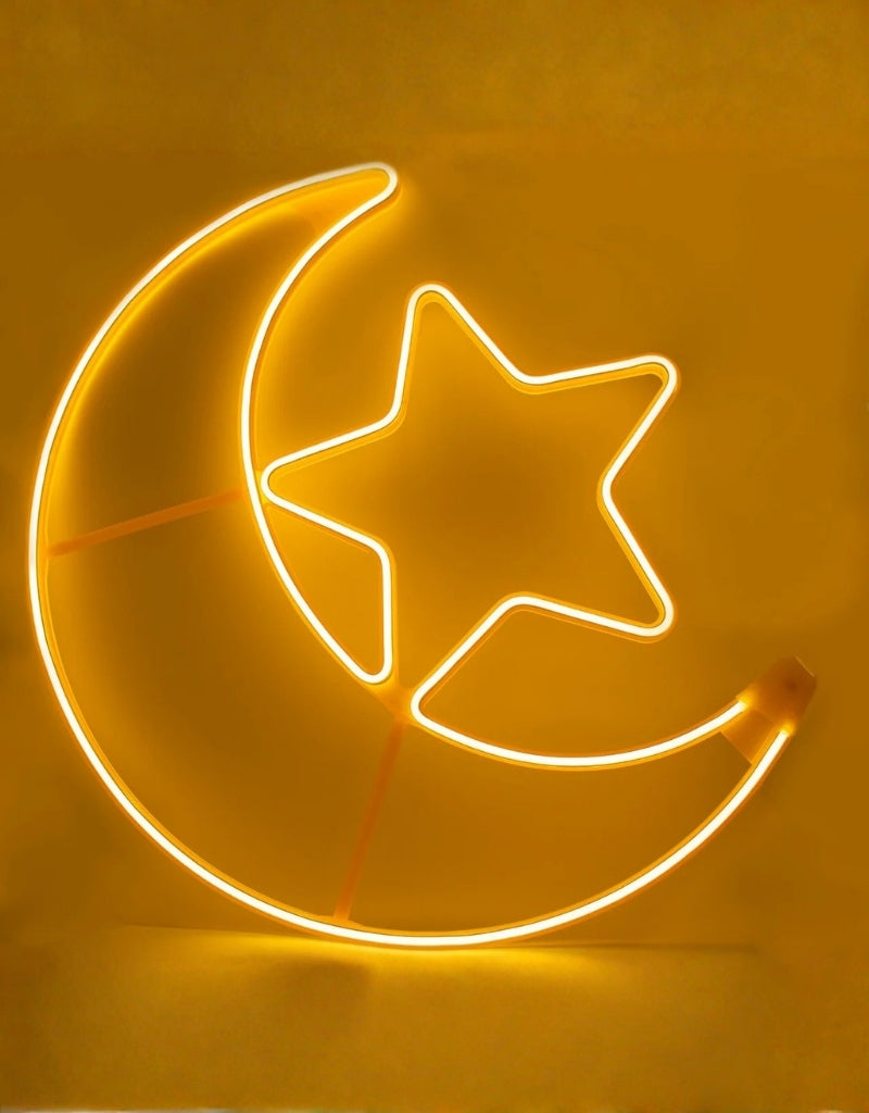 Ramadan Decoration Moon & Star Warm White Lights