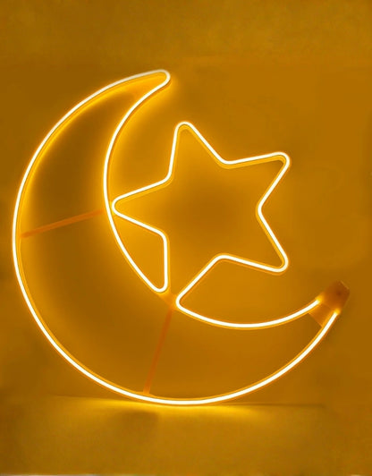 Ramadan Decoration Moon & Star Warm White Lights