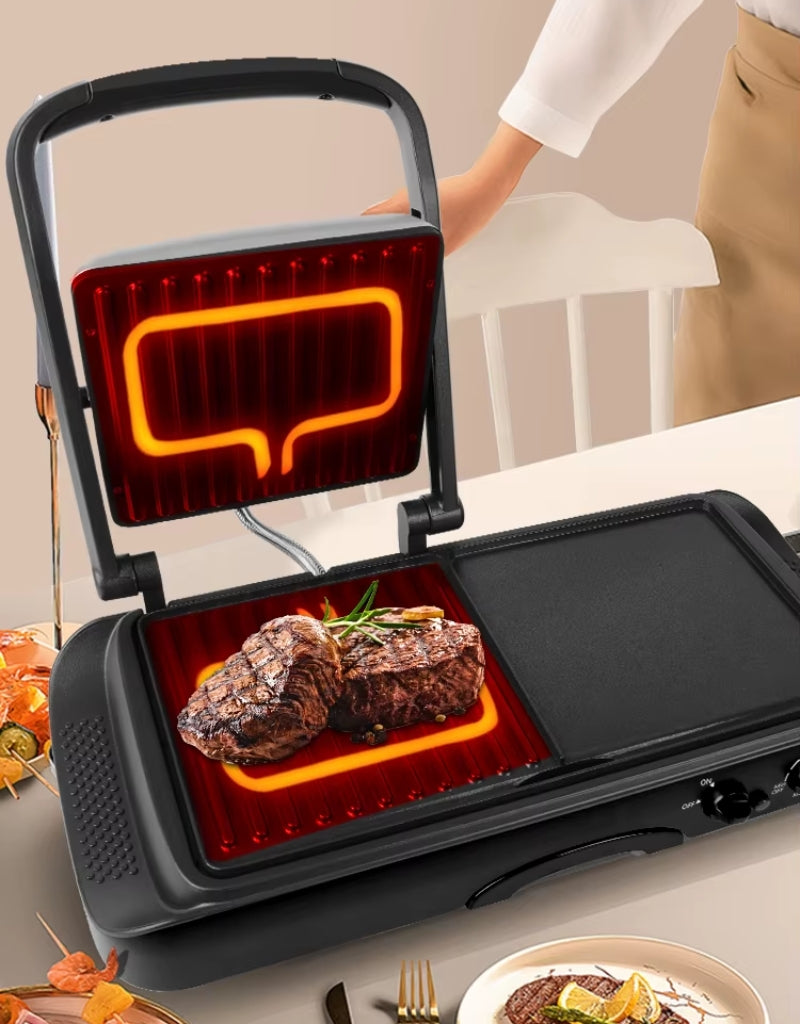 𝗗𝗦𝗣 2 In 1 Contact Grill Machine Griddle 1600W