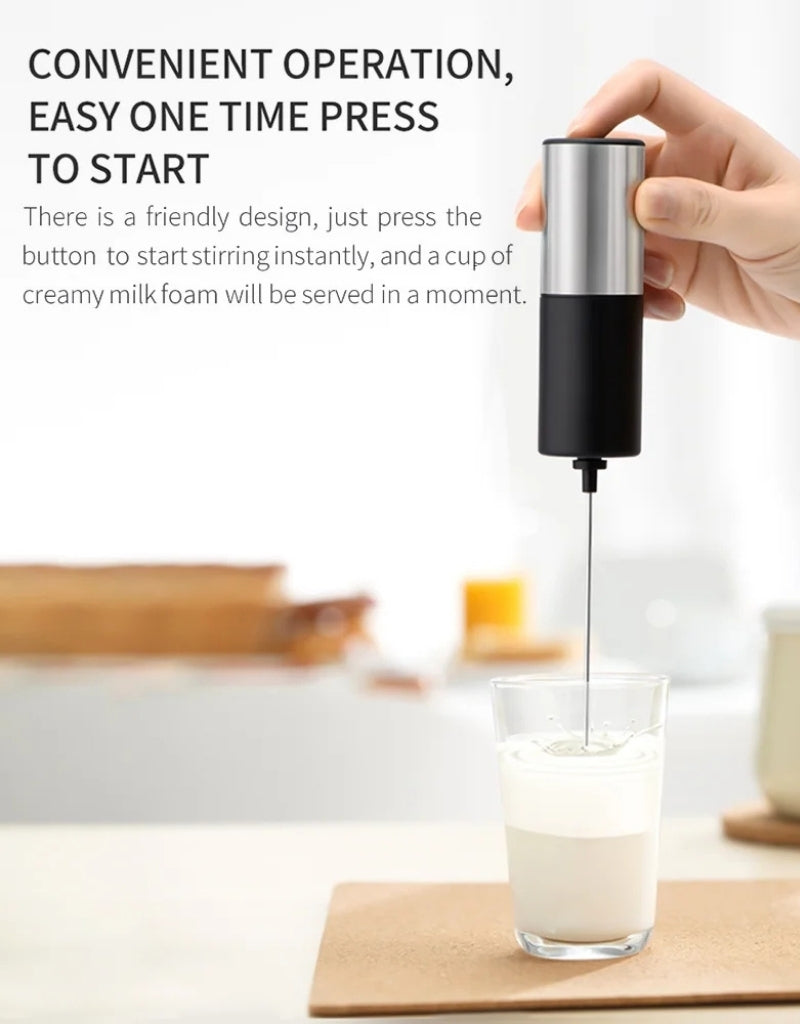 Handheld Electric Milk and Coffee Stainless Frother