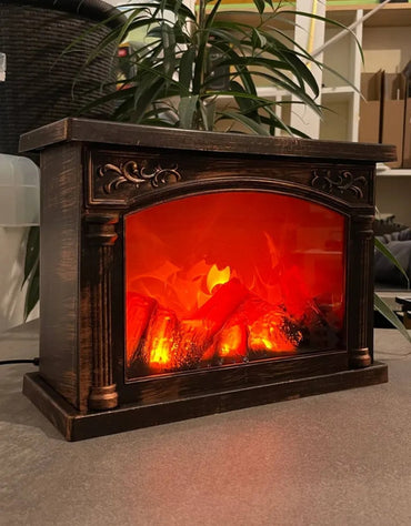 Electric Fireplace Retro LED Fireplace Lantern