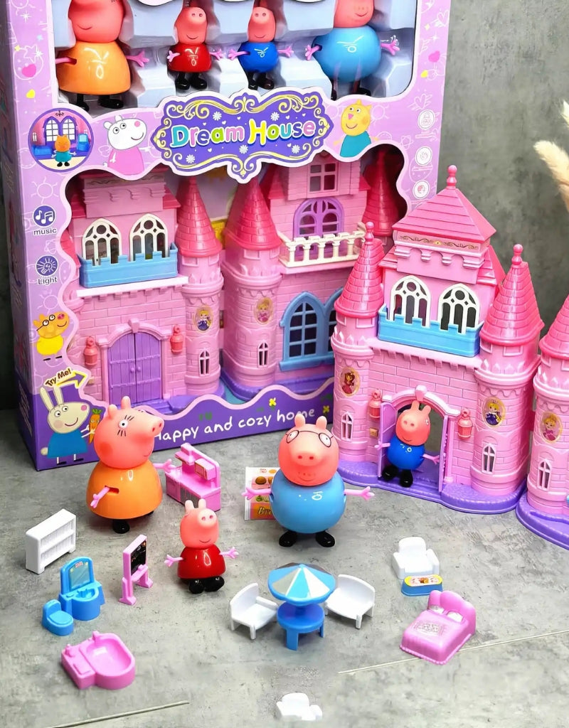Dream House Happy Cozy pink castle set with lights and music