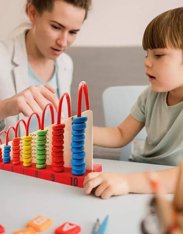 Wooden Educational Abacus For Children Vertical 10 Columns