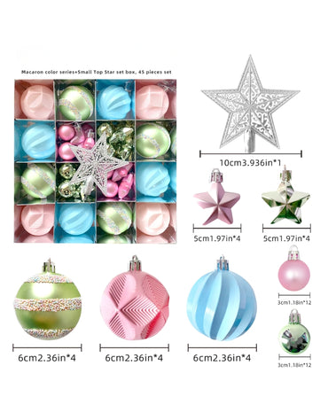 Set Of 45 PCS Candy Ornaments for Christmas Tree