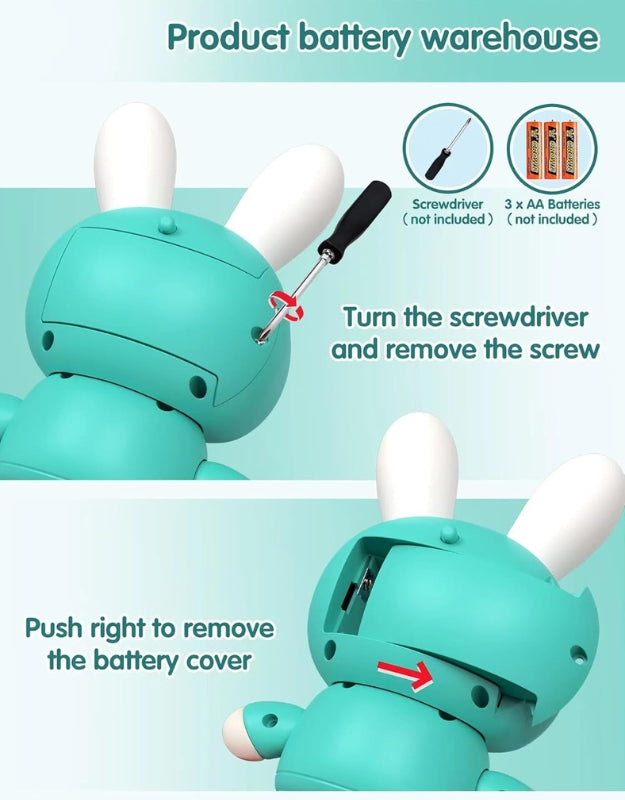 أرنب لطيف يرقص ويمشي ويتحرك ويحفز حسيًا