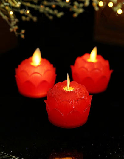 LED Light Flameless Buddha Votive Candle