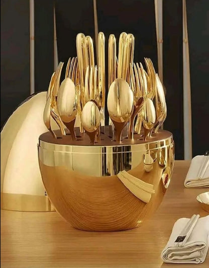 Mood Egg Premium 24 PCS Stainless Steel  Silverware Set
