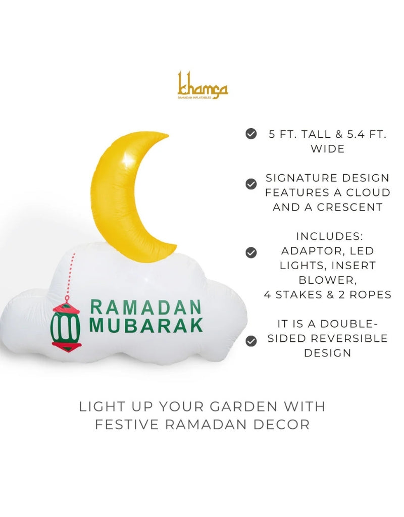 Ramadan Eid Inflatable Crescent Moon Decoration