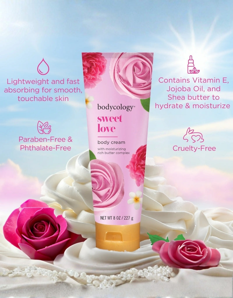 𝗕𝗼𝗱𝘆𝗰𝗼𝗹𝗼𝗴𝘆 Shea Butter Sweet Love Body Cream 227 G
