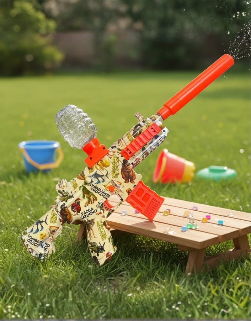 Hydrogel Gun Toy Rifle Sound Brainrot Italian