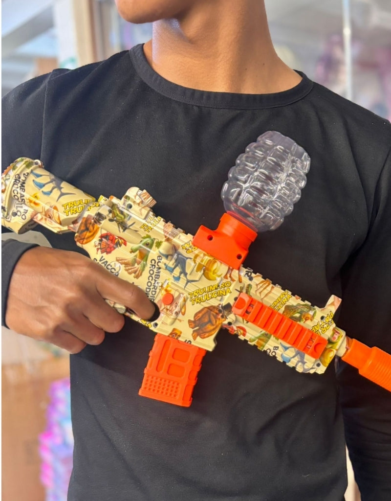 Hydrogel Gun Toy Rifle Sound Brainrot Italian