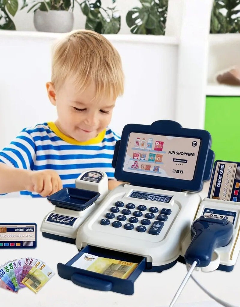 Kuromi Cash Register Toys with Calculator Pretend Play House