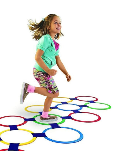 13 Rings Twister Hopscotch Indoor Game Set for Kids