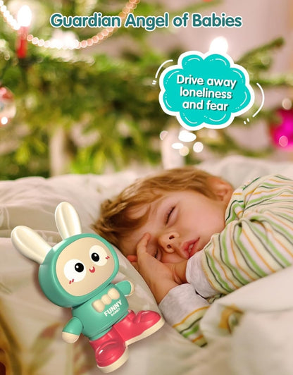 أرنب لطيف يرقص ويمشي ويتحرك ويحفز حسيًا