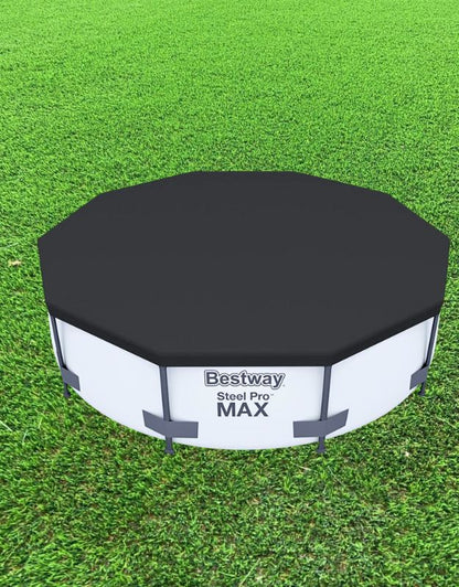 𝗕𝗲𝘀𝘁𝘄𝗮𝘆 58036 Flowclear Swimming Pool Cover For Steel Pro Max Round Pools 305cm