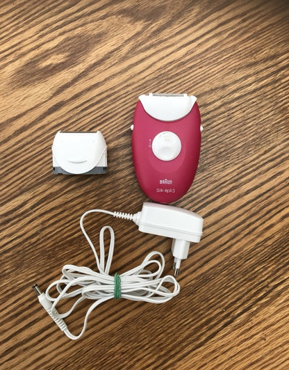 𝗕𝗿𝗮𝘂𝗻 Silk-epil 3 Epilator Raspberry Pink