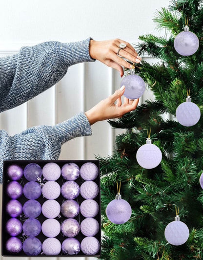 Christmas Balls Ornaments Xmas Tree Hanging Decorations Plastic Shatterproof 25 PCS