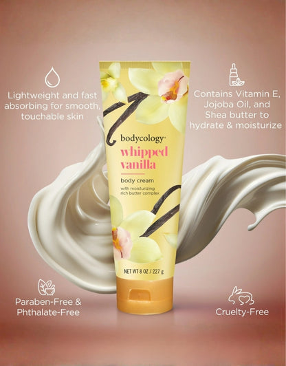 𝗕𝗼𝗱𝘆𝗰𝗼𝗹𝗼𝗴𝘆 Shea Butter Whipped Vanilla Body Cream 227 G