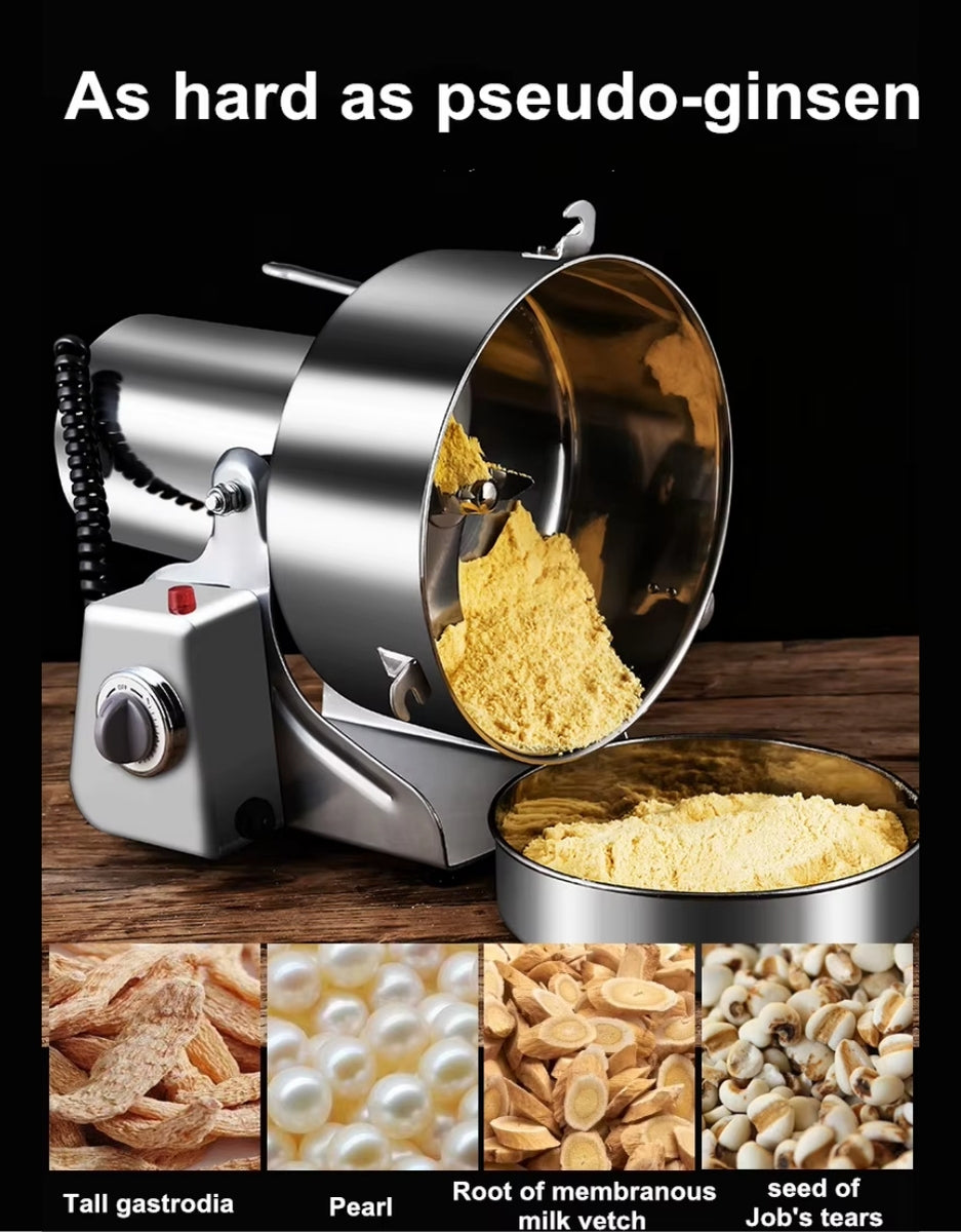 𝗦𝘂𝗽𝗲𝗿 𝗖𝗿𝗲𝘀𝘁 1000g High Speed Stainless Steel Electric Grain Grinder