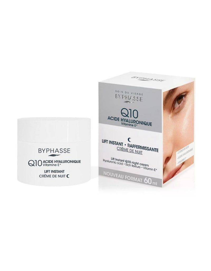 𝗕𝘆𝗽𝗵𝗮𝘀𝘀𝗲 Crème De Nuit Q10 Acide Hyaluronique Vitamine E 60ml