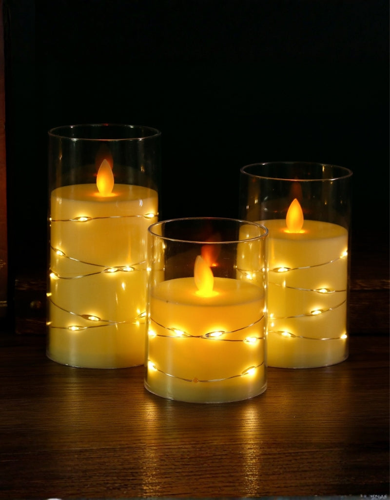 Wavy Flame Lights with Flameless Candles