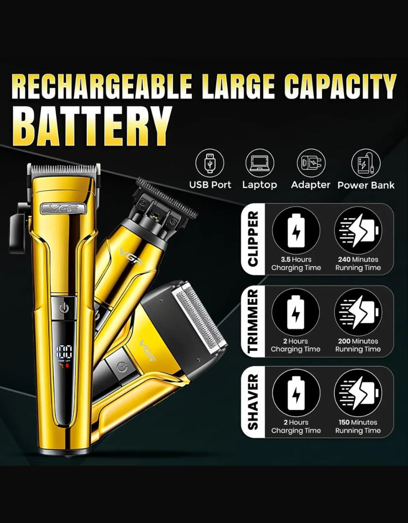 𝗩𝗚𝗥 Gradient Ribbon Base Charging Hair Care Combination Electric Shaver Rechargeable