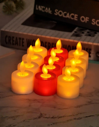 Light Red White And Creamy Swing Candle