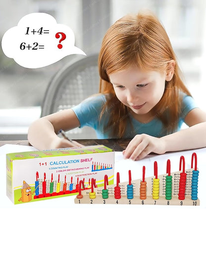 Wooden Educational Abacus For Children Vertical 10 Columns