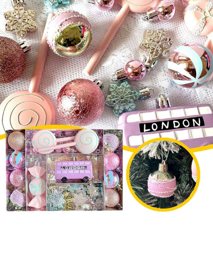 Christmas Tree Ornaments Assorted Pendants 34 PCS