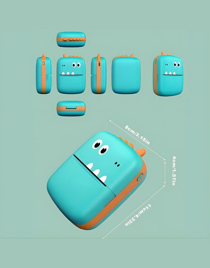 Compact Mini Pocket Printer Bluetooth Connection One Click Printing