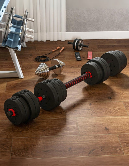 2 In 1 Adjustable Dumbbells Non-Slip Weight Set 20kg To 40kg