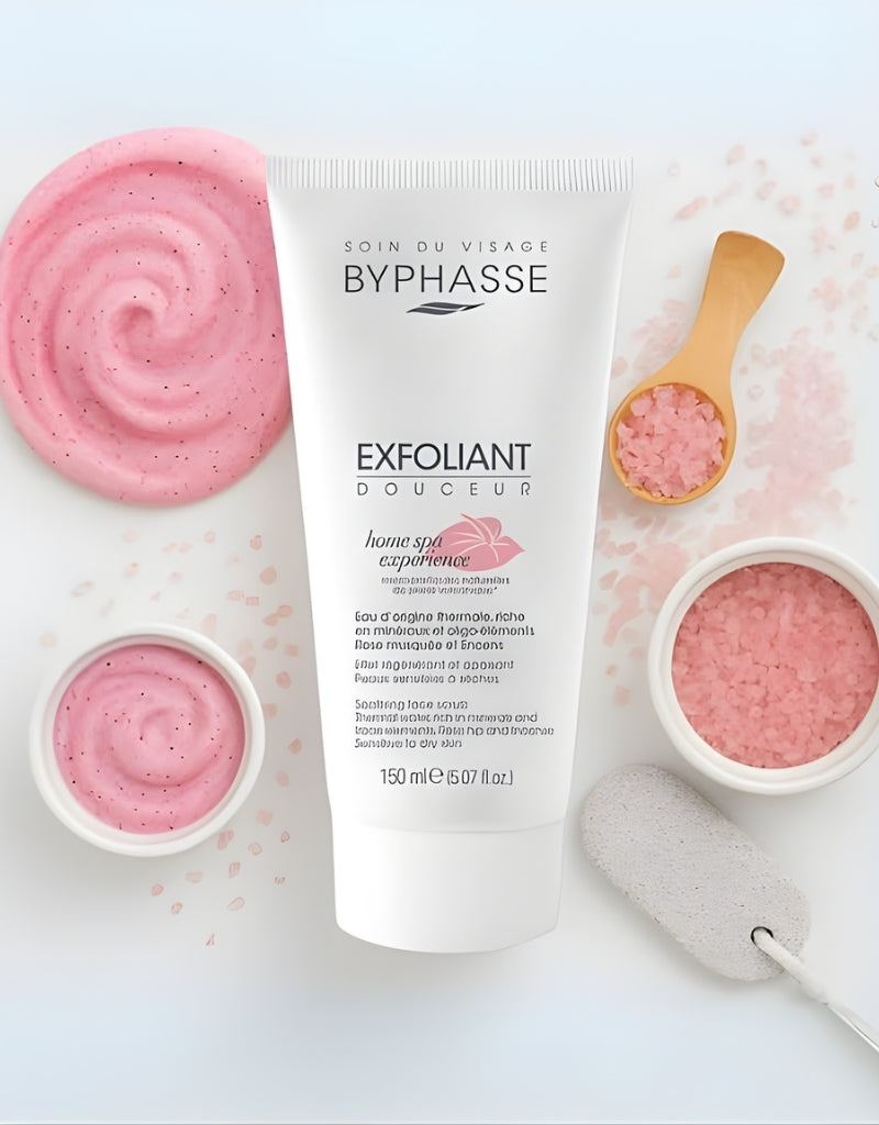 𝗕𝘆𝗽𝗵𝗮𝘀𝘀𝗲 Home Spa Experience Soothing Face Scrub Sensitive To Dry Skin 150 ML