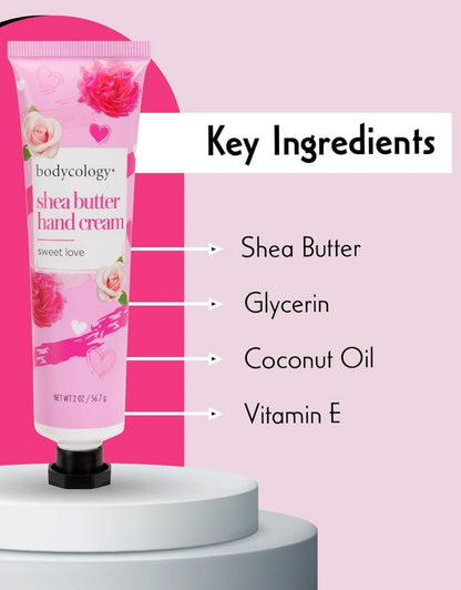 𝗕𝗼𝗱𝘆𝗰𝗼𝗹𝗼𝗴𝘆 Sweet Love Shea Butter Hand Cream 56 G