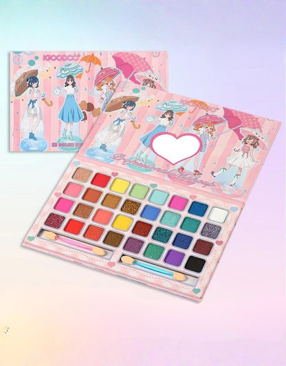 New Children's Day Birthday Colors High Gloss Matte Makeup Eyeshadow Palette Brush