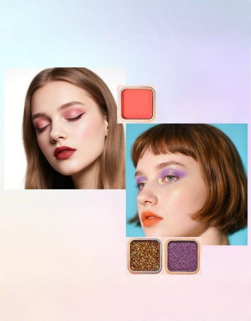 New Children's Day Birthday Colors High Gloss Matte Makeup Eyeshadow Palette Brush