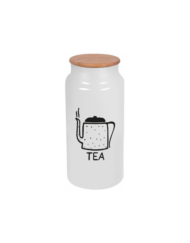 Herevin White-Black Tea Coffee Sugar & Storage Jar 635 ML