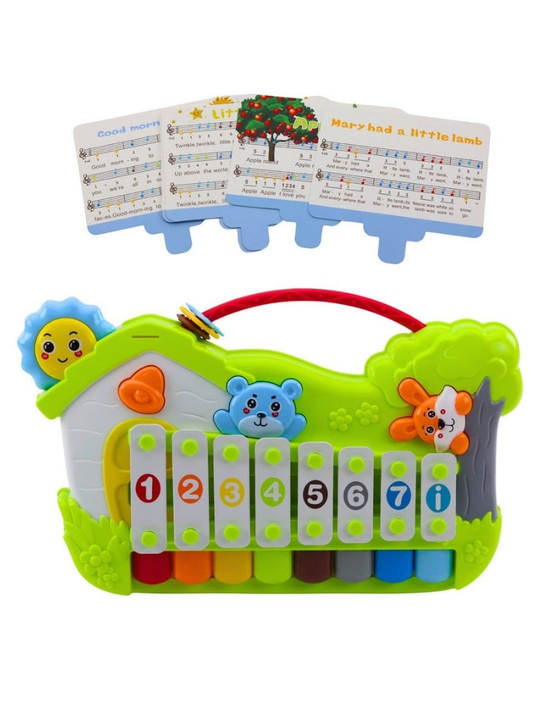 2-in-1 Music Forest Piano Toy 8-Key Educational Keyboard