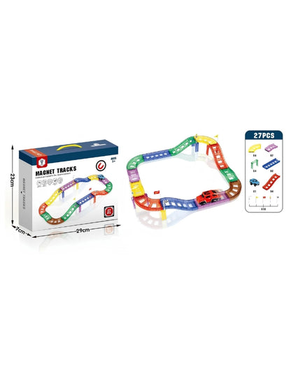 Dezhi Tracks 27 Pcs Magnetic Blocks With Car