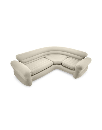 𝗜𝗻𝘁𝗲𝘅 Corner Sofa L-Shaped Inflatable Couch 68575NP 2.57 M x 2.03 M x 76 CM