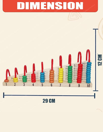 Wooden Educational Abacus For Children Vertical 10 Columns